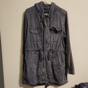 American Eagle Outfitters Faded Blue Utility Jacket